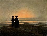 Caspar David Friedrich Evening Landscape with Two Men oil on canvas